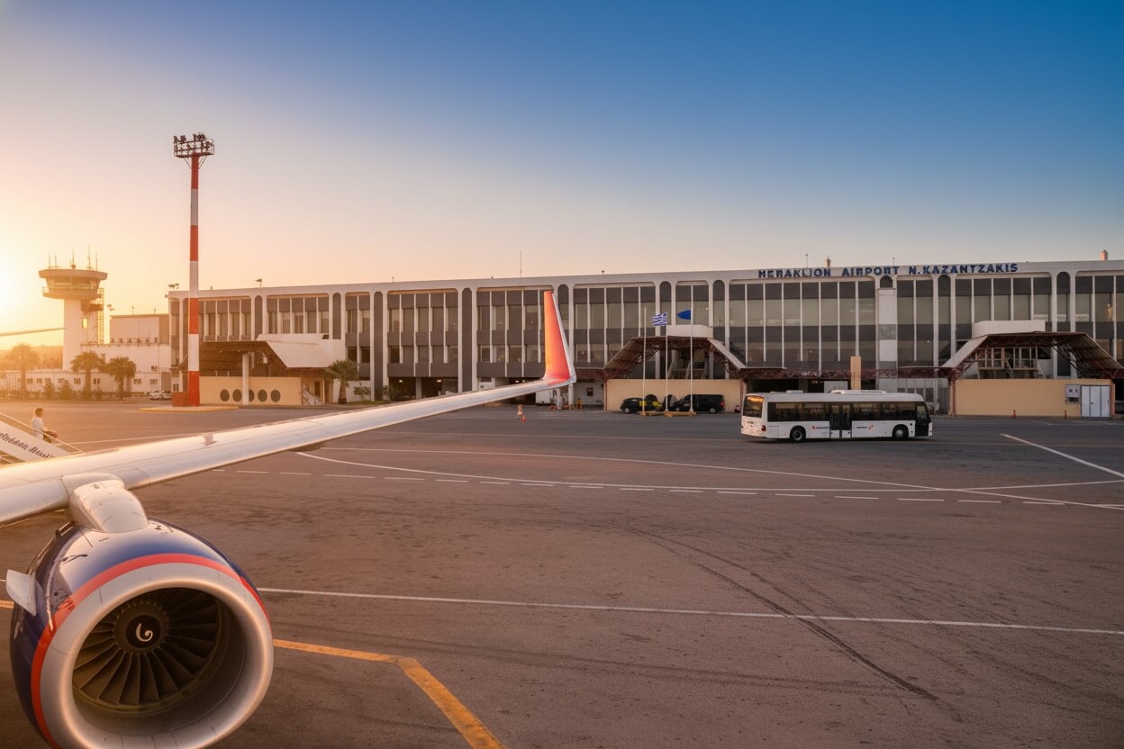 Station de taxis officielle à l'Aéroport Héraklion